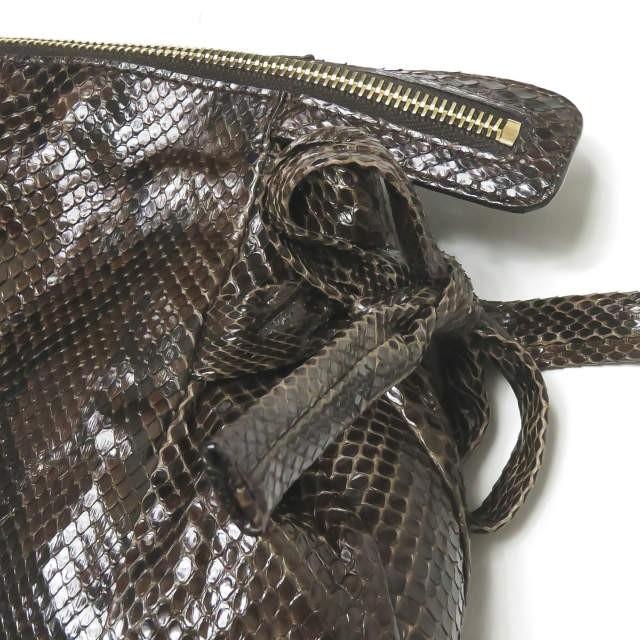 グッチ GUCCI イタリア製 HYSTERIA PYTHON CLUTCH ヒステリア パイソンクラッチバッグ 197015-2123 ブラウン パーティーバッグ カバン |  | 02