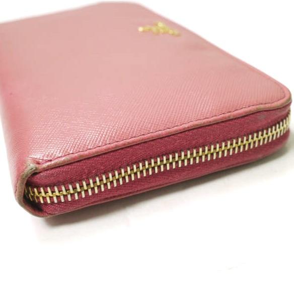 PRADA プラダ サフィアーノレザー ジップアラウンド ロングウォレット ピンク ラウンドファスナー 長財布 rr194 |  | 04