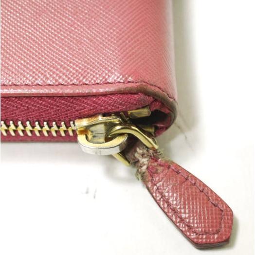 PRADA プラダ サフィアーノレザー ジップアラウンド ロングウォレット ピンク ラウンドファスナー 長財布 rr194 |  | 05