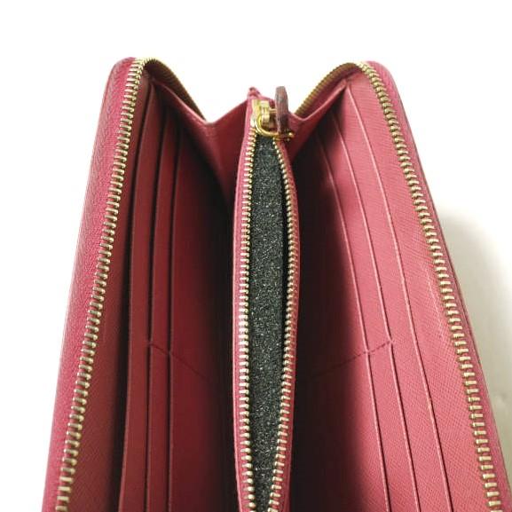 PRADA プラダ サフィアーノレザー ジップアラウンド ロングウォレット ピンク ラウンドファスナー 長財布 rr194 |  | 08