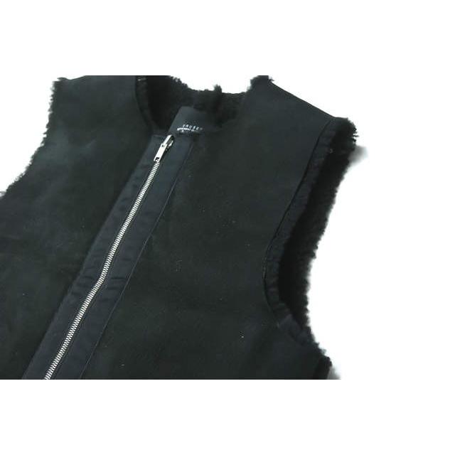 UNUSED アンユーズド 日本製 Mouton Vest ムートンベスト US1302 2 ブラック ジレ ボア ノーカラー シープレザー アウター |  | 04
