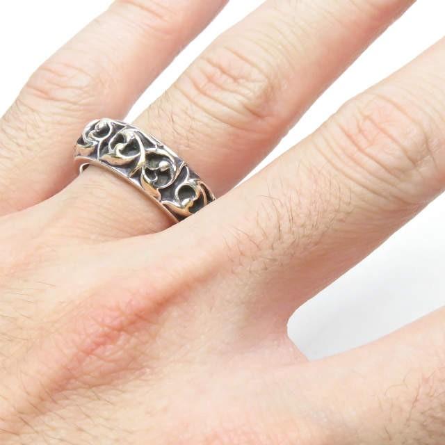 クロムハーツ CHROME HEARTS ETERNITY VINE BAND エタニティバインバンドリング 17号 シルバー 指輪 アクセサリー |  | 05