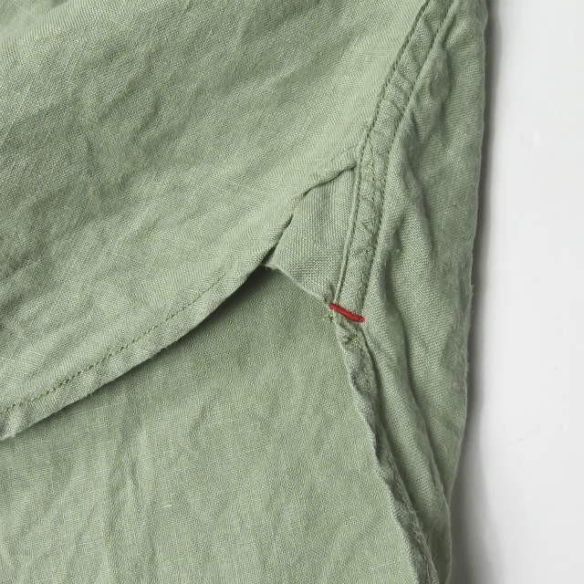 S/DOUBLE エスダブル 日本製 リネンロングスリーブBDシャツ 1150304 US/S JP/M グリーン 長袖 ボタンダウン トップス |  | 07