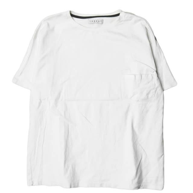 ラブラット LABRAT 日本製 ビッグポケットショートスリーブTシャツ M ホワイト 半袖 ビッグシルエット クルーネック トップス