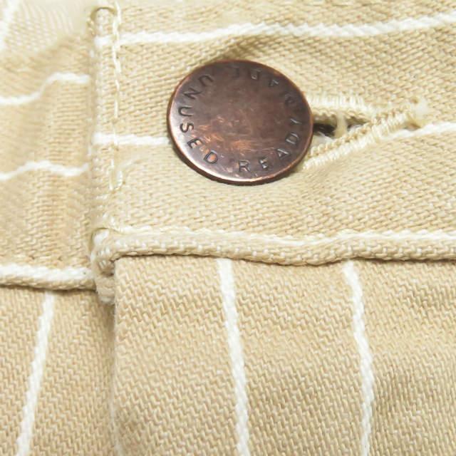 新品 UNUSED アンユーズド 19SS 12oz stripe denim pants 12オンス ストライプデニムパンツ UW0757 3 Beige/White 5ポケット ☆☆s14438 |  | 06