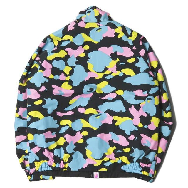 アベイシングエイプ A BATHING APE 日本製 マルチカモ リバーシブルナイロンスウィングトップ TALL ピンク/ブラック ジップブルゾン サルカモ |  | 01