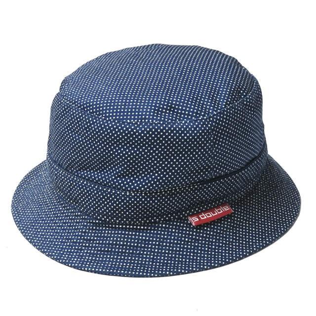 エスダブル S/DOUBLE 日本製 DENSE DOT HAT ドットプリントバケットハット L ネイビー コットン STUSSY ステューシー 帽子 | 