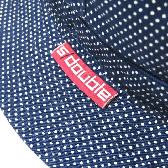 エスダブル S/DOUBLE 日本製 DENSE DOT HAT ドットプリントバケットハット L ネイビー コットン STUSSY ステューシー 帽子 |  | 03