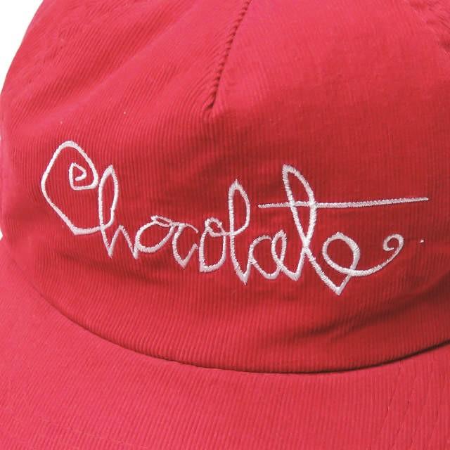 Chocolate Skateboards チョコレート スケートボード SCRIPT CORD SNAPBACK CAP ロゴ刺繍 コーデュロイ5パネルキャップ フリー レッド 帽子 |  | 02