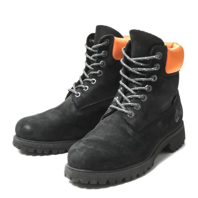 ティンバーランド ポーター Timberland x PORTER 別注 6 Inch Premium Vibram Boots 6インチ プレミアム  ヴィブラム ブーツ 7.5W(25.5cm) ブラック/オレンジ : s14823 : LOOPヤフーショッピング店 - 通販 -