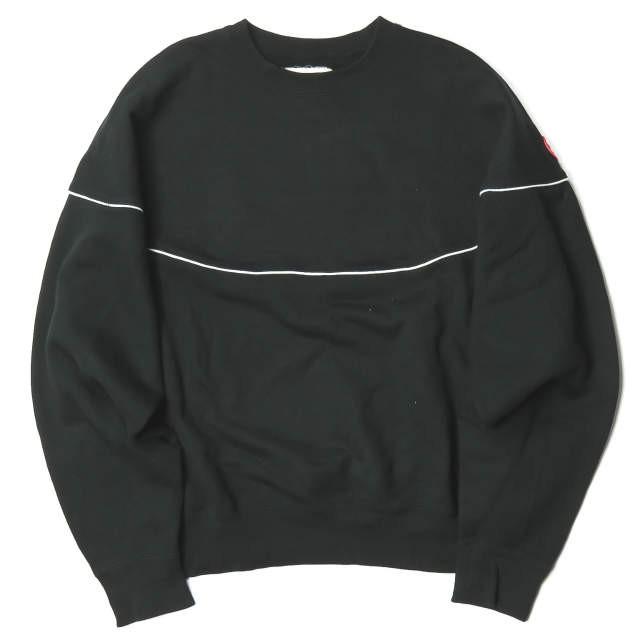 シーイー C.E 日本製 WHITE LINE CREW NECK SWEAT ホワイトライン