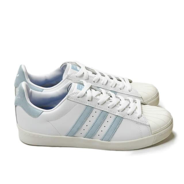 アディダス クルキッド adidas x KROOKED 18SS 別注 SUPERSTAR VULC ADV スーパースター AC8419 US9(27cm) ホワイト/ブルー スニーカー シューズ｜looponline｜04