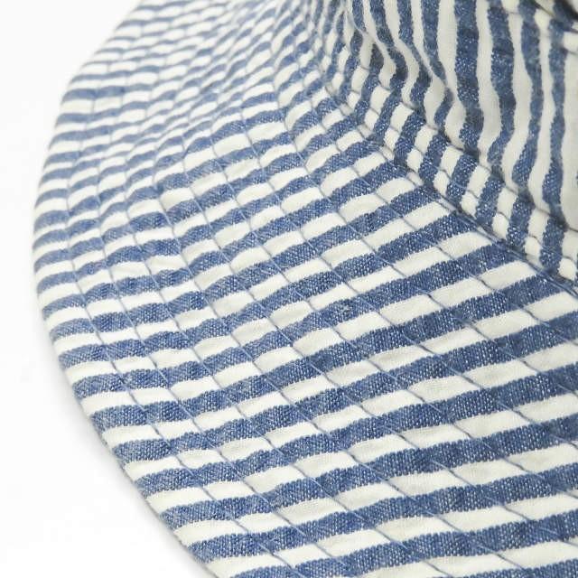 エスダブル S/DOUBLE 日本製 シアサッカーストライプバケットハット 1150901 M ネイビー/ホワイト STUSSY ステューシー 帽子 |  | 02