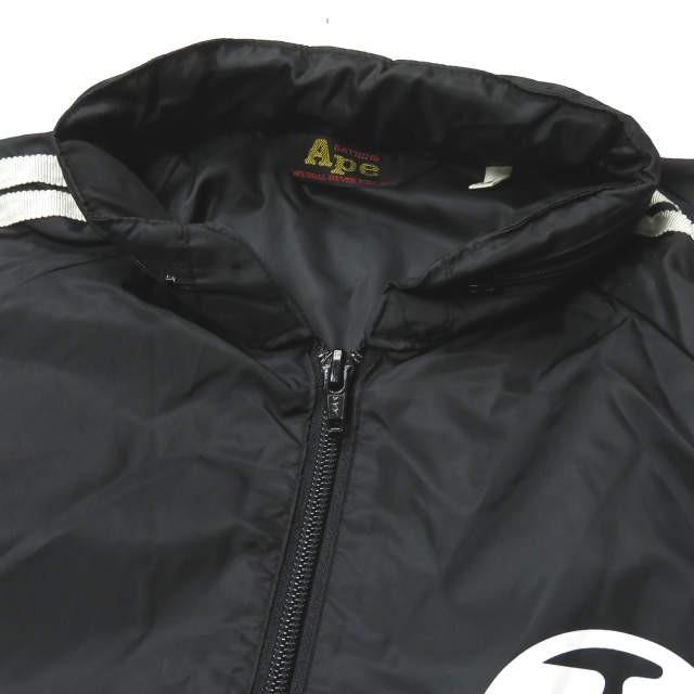 ア ベイシング エイプ A BATHING APE 日本製 ロゴプリントナイロンジップアップジャケット M ブラック BAPE GENERAL ライン 初期 アウター |  | 03