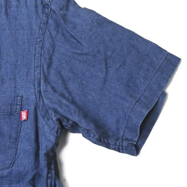 エスダブル S/DOUBLE リネンショートスリーブBDプルオーバーシャツ 1140312 US/S JP/M ネイビー 半袖 ボタンダウン STUSSY トップス |  | 05