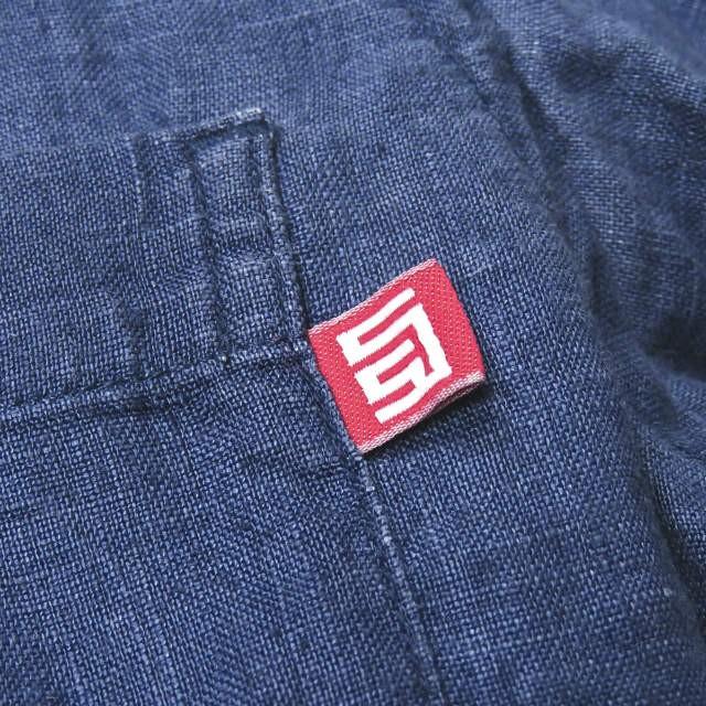 エスダブル S/DOUBLE リネンショートスリーブBDプルオーバーシャツ 1140312 US/S JP/M ネイビー 半袖 ボタンダウン STUSSY トップス |  | 07