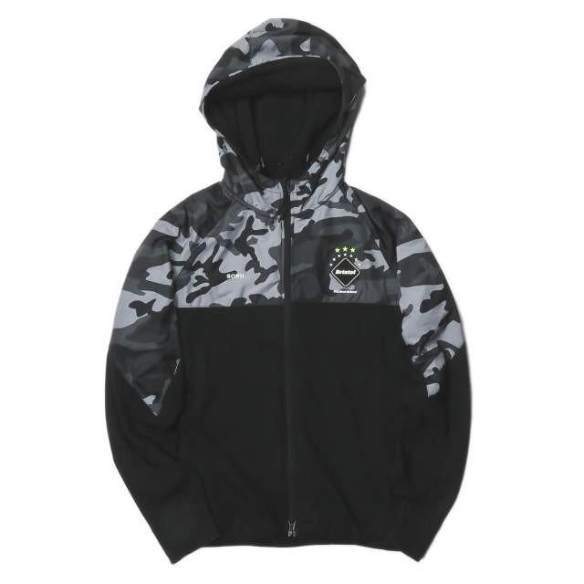 F.C.R.B. 17SS VENTILATION HOODY カモフラージュ ベンチレーションフーディ FCRB-170009 L ブラックミックス F.C.Real Bristol