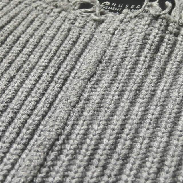 UNUSED US1290 コットンカシミヤ ニット グレー size1 UNUSED US1290 コットンカシミヤ ニット グレー size1 UNUSED US1290