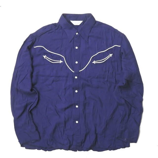 アンユーズド UNUSED 16AW 日本製 western shirt レーヨンシルク 