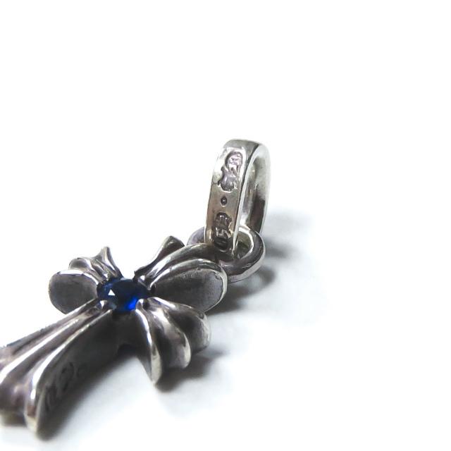 クロムハーツ CHROME HEARTS CRS BBYFAT SAP クロス ベビーファット サファイア シルバー トップ ネックレス ペンダント アクセサリー |  | 01