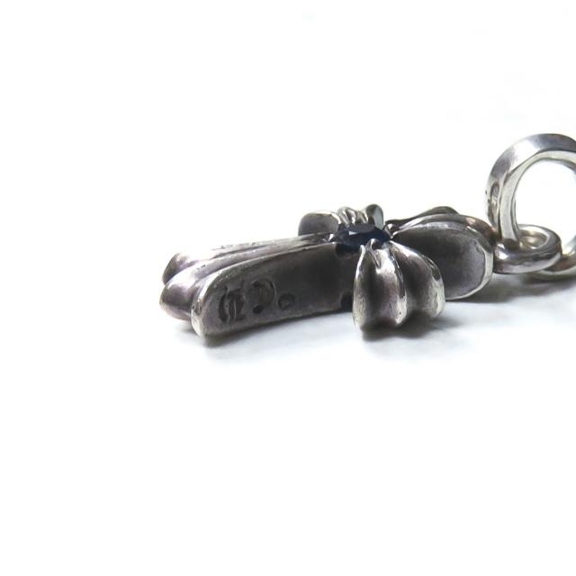 クロムハーツ CHROME HEARTS CRS BBYFAT SAP クロス ベビーファット サファイア シルバー トップ ネックレス ペンダント アクセサリー |  | 02