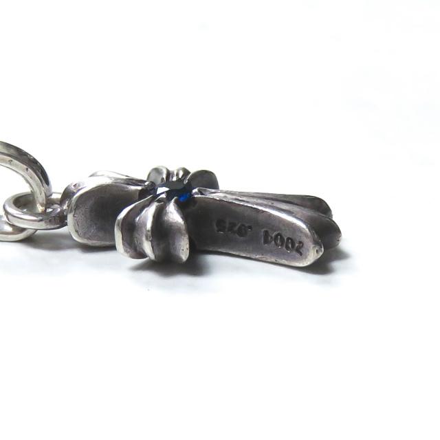クロムハーツ CHROME HEARTS CRS BBYFAT SAP クロス ベビーファット サファイア シルバー トップ ネックレス ペンダント アクセサリー |  | 03