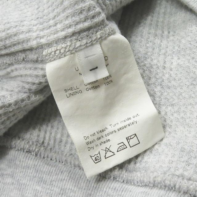 アンユーズド UNUSED 日本製 Zip-up damage sweat parka