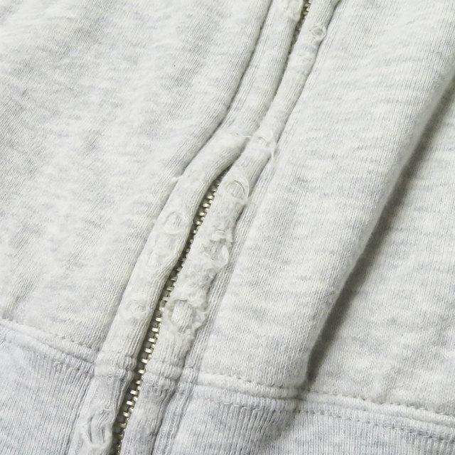 アンユーズド UNUSED 日本製 Zip-up damage sweat parka