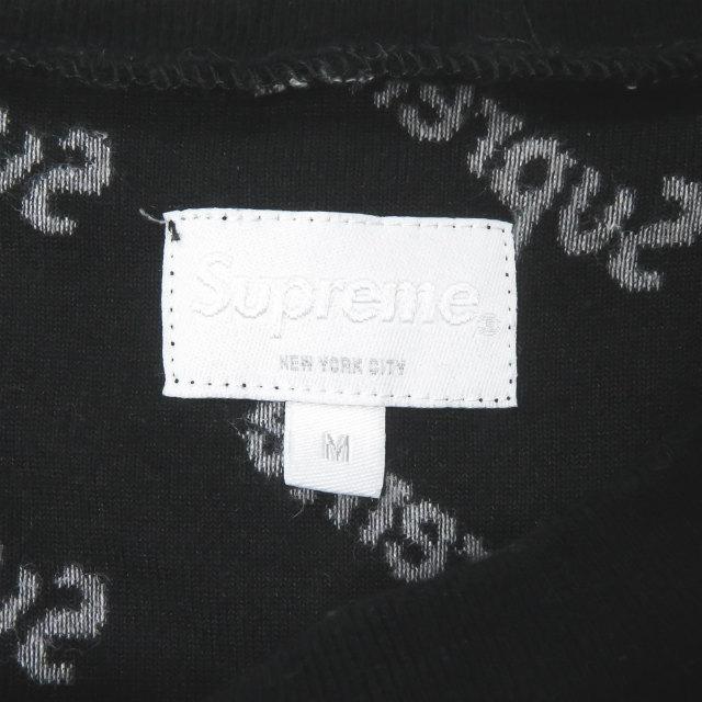 17AW シュプリーム　Velour Diagonal ベロアカットソー　M Supreme シュプリーム 17aw Velour Diagonal Logo