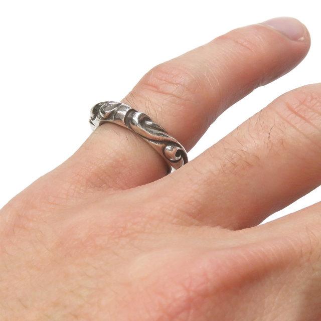クロムハーツ CHROME HEARTS 1994 スクロールバンドリング  7号 シルバー 指輪 シルバー925 アクセサリー |  | 05