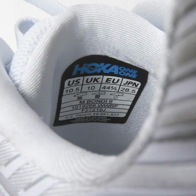 【中古】ホカオネオネ HOKA ONE ONE M BONDI 6 ボンダイ F27219J/1019269 US10.5(28.5cm) ホワイト メタロッカー テクノロジー スニーカー シューズ |  | 11