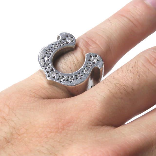 TENDERLOIN テンダーロイン H.S RING CHICK SILVER/STONE ダイヤホースシューリング 10号 シルバー 指輪 アクセサリー s17942 |  | 02