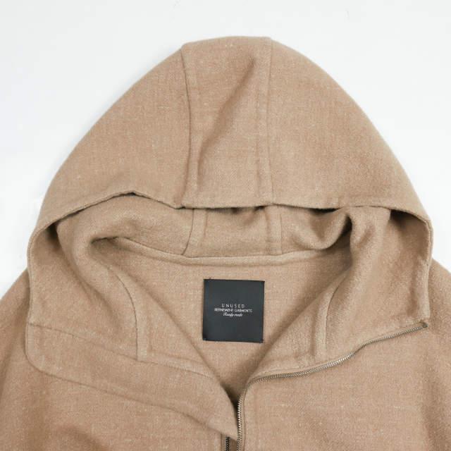 UNUSED アンユーズド 18AW 日本製 Wool and hemp / Overcoat. フーデッドメルトンオーバーコート US1478 2 ベージュ アウター s17995 |  | 03