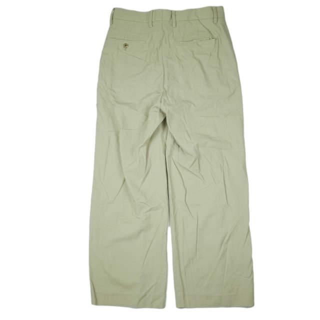 URU ウル 21SS 日本製 COTTON GABARDINE 1 TUCK PANTS コットンギャバジン1タックパンツ 21SCG03 1 ベージュ ワイド テーパード s18031 |  | 01