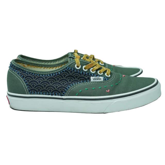 FIN CRAFTED GOODS x VANS フィン バンズ 別注 OG AUTHENTIC LX 刺し子 オーセンティック US9.5(27.5cm) オリーブ パッチワーク s18094 |  | 02