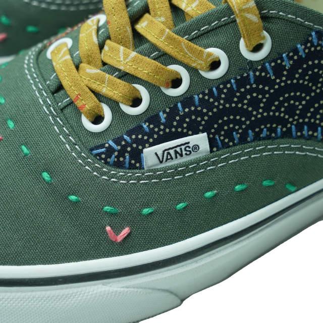 FIN CRAFTED GOODS x VANS フィン バンズ 別注 OG AUTHENTIC LX 刺し子 オーセンティック US9.5(27.5cm) オリーブ パッチワーク s18094 |  | 06