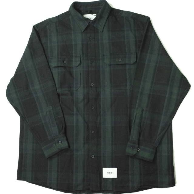 新品 WTAPS ダブルタップス 21AW DECK / LS / COTTON. FLANNEL. TEXTILE ヘビーフランネルシャツ