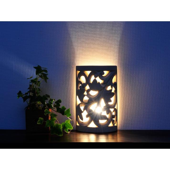 ウォールライト アジアン ストーン 石彫り おしゃれ LED電球付属 ウォールライト アジアン ストーン 石彫り おしゃれ LED電球付属