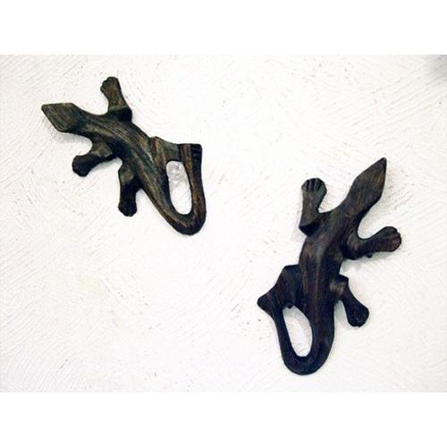 アジアン雑貨 バリ インテリア雑貨 壁飾り エスニック ヤモリ 木製