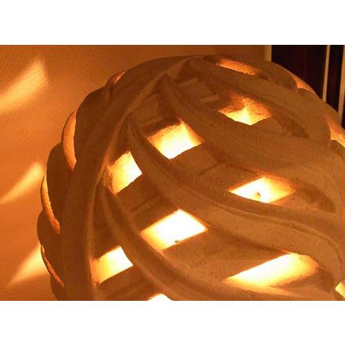 フロアライト アジアン ストーン 石彫り おしゃれ LED電球付属 バリ