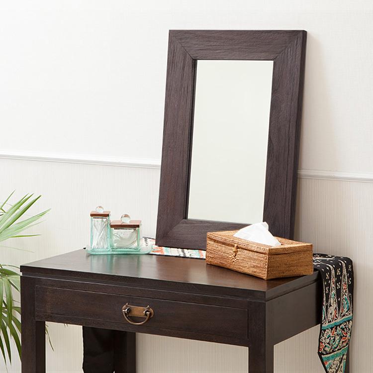 鏡 ミラー S アンティーク インテリア アジアン チーク材 | 