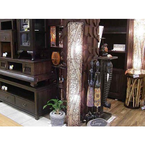 フロアライト アジアン ラタン おしゃれ 2灯式 LED電球対応 バリ