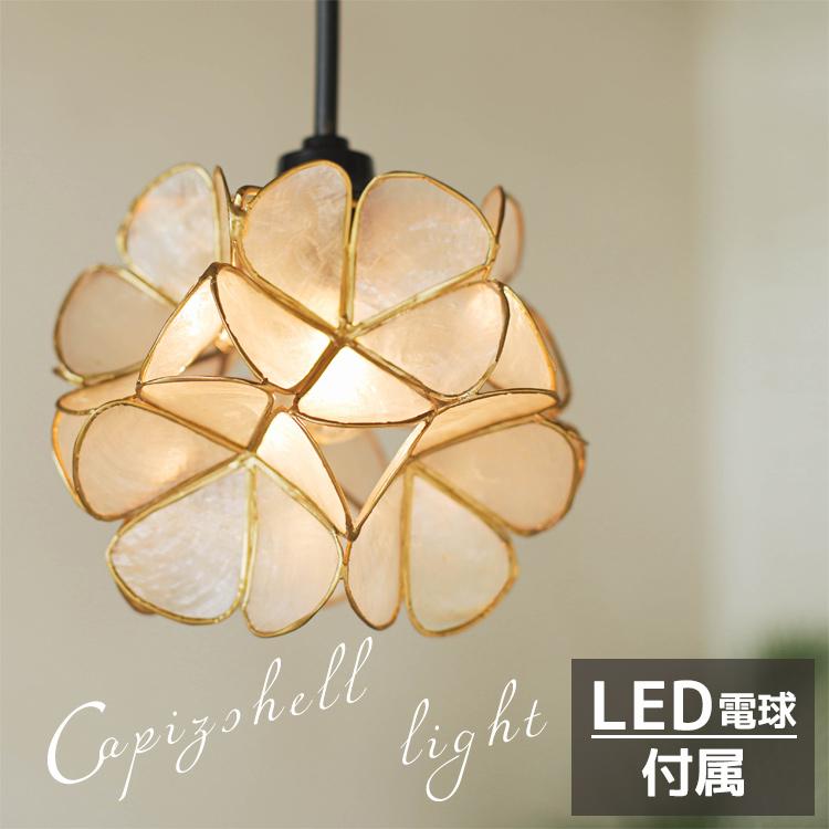 ペンダントライト　カスピ貝　シェル　傘のみ カピス貝 照明 ライト カピスシェル 天井照明 吊り下げ照明