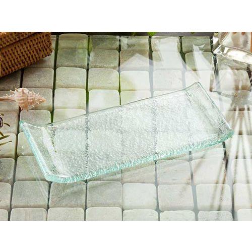  　トレイ　四角皿 ガラスプレート 長方形 四角 スクエア アジアン雑貨 バリ 食器 和