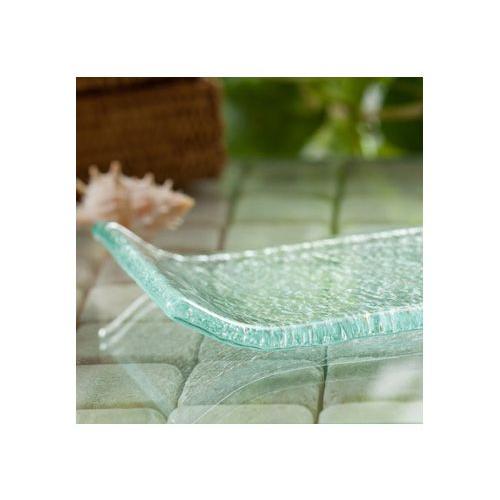 ガラスプレート 長方形 四角 スクエア アジアン雑貨 バリ 食器 和