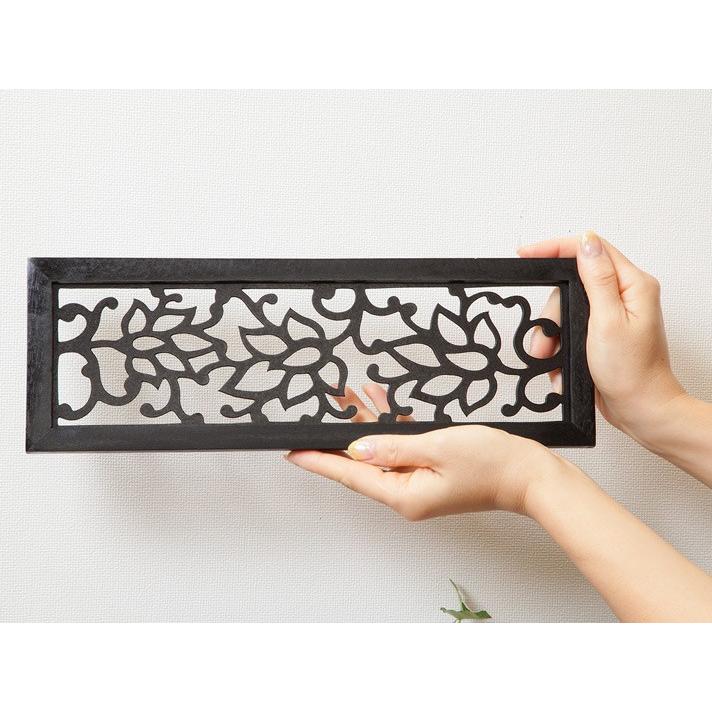 壁掛け 置物 パネル 花柄 透かし レリーフ 黒色 角型 雑貨 アジアン 2枚 Amazon.co.jp: アートパネル 木製 黒 アジアン雑貨 モダン 北欧