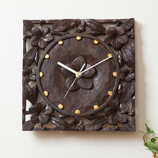 ウォールクロック 壁掛け時計 木製 シンプル シャビー 306013 ウォール