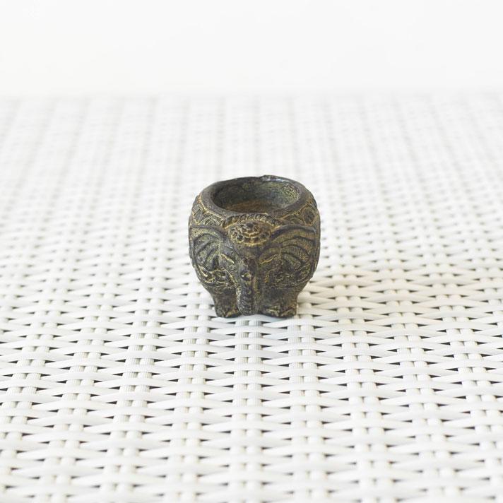 象 オブジェ ゾウ 置物 石 インセンスホルダー インセンススタンド お