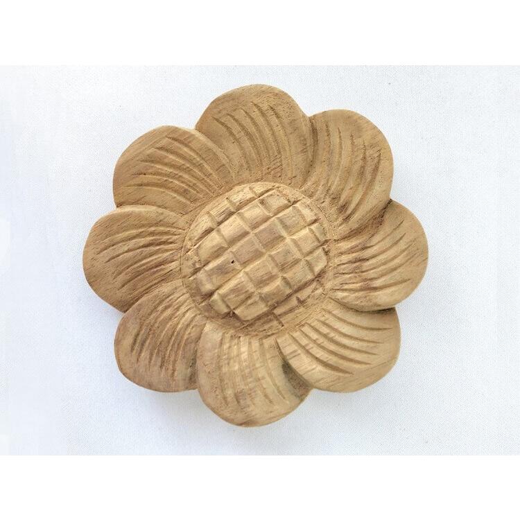 ウッドカービング 壁面 インテリア 壁飾り レリーフ 建材 木製 チーク 天然木 無垢材 アジアン雑貨 浮き彫り おしゃれ ナチュラル 花型 7 |  | 01