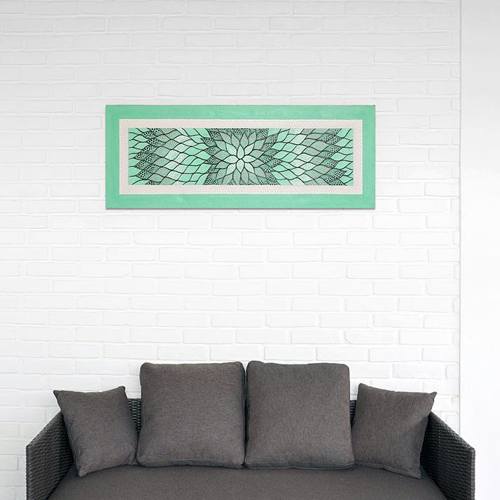 ドットアート バリ アジアン アートパネル 絵画 ドット絵 花 壁掛け